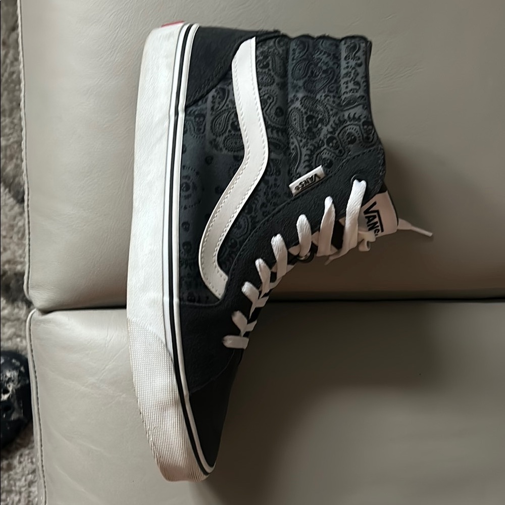 Vans Black and White High-Top Sneakers
